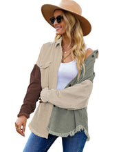 luvamia Womens Shacket Jacket Oversized Corduroy Button Down Shirt Long Sleeve Tops