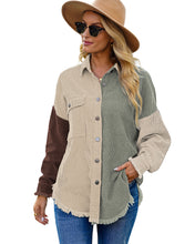 luvamia Womens Shacket Jacket Oversized Corduroy Button Down Shirt Long Sleeve Tops