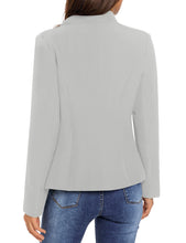 luvamia Women's Open Front Long Sleeves Work Blazer Casual Buttons Jacket Suit