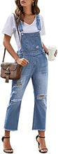luvamia Women Ripped Stretch Adjustable Denim Bib Overalls Jeans Pants Jumpsuits