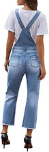 luvamia Women Ripped Stretch Adjustable Denim Bib Overalls Jeans Pants Jumpsuits