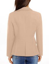 luvamia Women's Long Sleeve Formal Notch Lapel Button Down Blazer Pockets Jacket