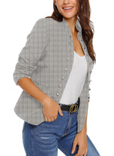 luvamia Women's Open Front Long Sleeves Work Blazer Casual Buttons Jacket Suit