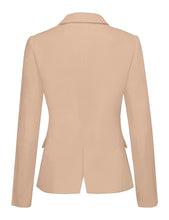 luvamia Women's Long Sleeve Formal Notch Lapel Button Down Blazer Pockets Jacket