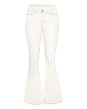 luvamia Women's Ripped Flare Bell Bottom Jeans Pants Retro Wide Leg Denim Pants