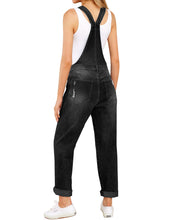 luvamia Women's Casual Stretch Adjustable Denim Bib Overalls Jeans Pants Jumpsuits