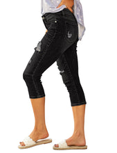 luvamia Womens Capri Jeans for Women High Waisted Skinny Ripped Jean Denim Pants