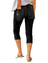 luvamia Womens Capri Jeans for Women High Waisted Skinny Ripped Jean Denim Pants