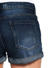 luvamia Women's Ripped Denim Jean Shorts High Waisted Stretchy Folded Hem Short Jeans