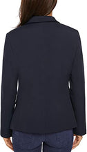 luvamia Women's Long Sleeve Formal Notch Lapel Button Down Blazer Pockets Jacket