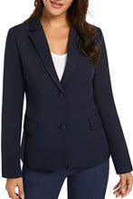 luvamia Women's Long Sleeve Formal Notch Lapel Button Down Blazer Pockets Jacket