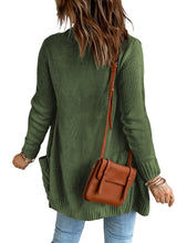 luvamia Women Open Front Cardigan Chunky Cable Knit Casual Long Sleeve Sweater Button Down Outwear Loose Coat Pockets