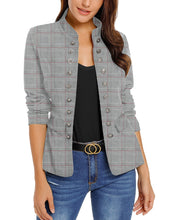 luvamia Women's Open Front Long Sleeves Work Blazer Casual Buttons Jacket Suit
