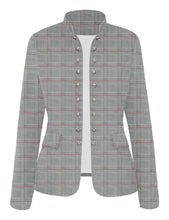 luvamia Women's Open Front Long Sleeves Work Blazer Casual Buttons Jacket Suit