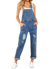 luvamia Women's Casual Stretch Adjustable Denim Bib Overalls Jeans Pants Jumpsuits