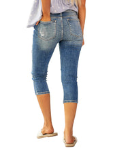 luvamia Womens Capri Jeans for Women High Waisted Skinny Ripped Jean Denim Pants