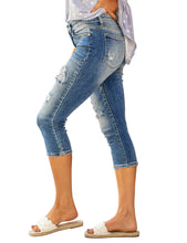 luvamia Womens Capri Jeans for Women High Waisted Skinny Ripped Jean Denim Pants