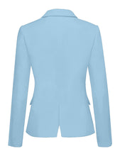 luvamia Women's Long Sleeve Formal Notch Lapel Button Down Blazer Pockets Jacket