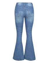 luvamia Women's Ripped Flare Bell Bottom Jeans Pants Retro Wide Leg Denim Pants