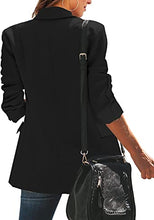luvamia Women Casual Long Sleeve Blazer Open Front Lapel Work Office Jacket Suit