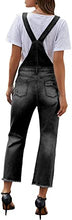 luvamia Women Ripped Stretch Adjustable Denim Bib Overalls Jeans Pants Jumpsuits