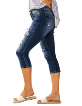 luvamia Womens Capri Jeans for Women High Waisted Skinny Ripped Jean Denim Pants