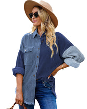 luvamia Womens Shacket Jacket Oversized Corduroy Button Down Shirt Long Sleeve Tops