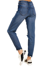 luvamia Women's Casual Ripped Jeans Elastic Waist Slim Boyfriend Jeans Denim Pants