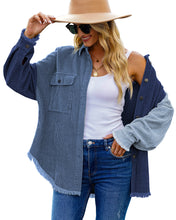 luvamia Womens Shacket Jacket Oversized Corduroy Button Down Shirt Long Sleeve Tops