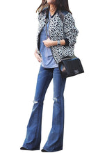 luvamia Women's Ripped Flare Bell Bottom Jeans Pants Retro Wide Leg Denim Pants