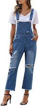 luvamia Women Ripped Stretch Adjustable Denim Bib Overalls Jeans Pants Jumpsuits