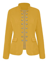 luvamia Women's Open Front Long Sleeves Work Blazer Casual Buttons Jacket Suit
