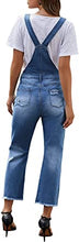 luvamia Women Ripped Stretch Adjustable Denim Bib Overalls Jeans Pants Jumpsuits