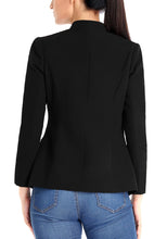luvamia Women's Open Front Long Sleeves Work Blazer Casual Buttons Jacket Suit