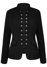 luvamia Women's Open Front Long Sleeves Work Blazer Casual Buttons Jacket Suit