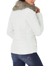 luvamia Women Casual Warm Winter Faux Fur Quilted Parka Lapel Zip Jacket Puffer Coat