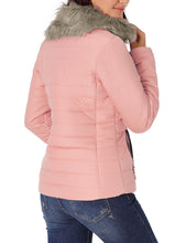 luvamia Women Casual Warm Winter Faux Fur Quilted Parka Lapel Zip Jacket Puffer Coat