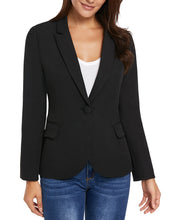 luvamia Women's Long Sleeve Formal Notch Lapel Button Down Blazer Pockets Jacket