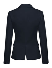 luvamia Women's Long Sleeve Formal Notch Lapel Button Down Blazer Pockets Jacket