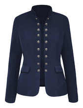 luvamia Women's Open Front Long Sleeves Work Blazer Casual Buttons Jacket Suit