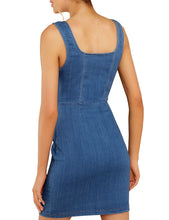 luvamia Women's Casual V Neck Sleeveless Jeans Button Down Denim Short Dress