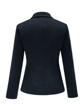 luvamia Women's Long Sleeve Formal Notch Lapel Button Down Blazer Pockets Jacket