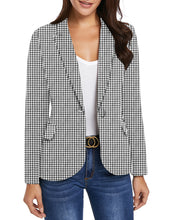 luvamia Women's Long Sleeve Formal Notch Lapel Button Down Blazer Pockets Jacket