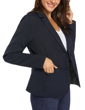 luvamia Women's Long Sleeve Formal Notch Lapel Button Down Blazer Pockets Jacket