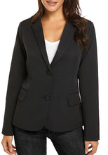 luvamia Women's Long Sleeve Formal Notch Lapel Button Down Blazer Pockets Jacket